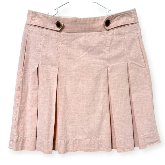 J.Crew Pink Pleated Mini Skirt, Size 2 - Picture 1 of 7